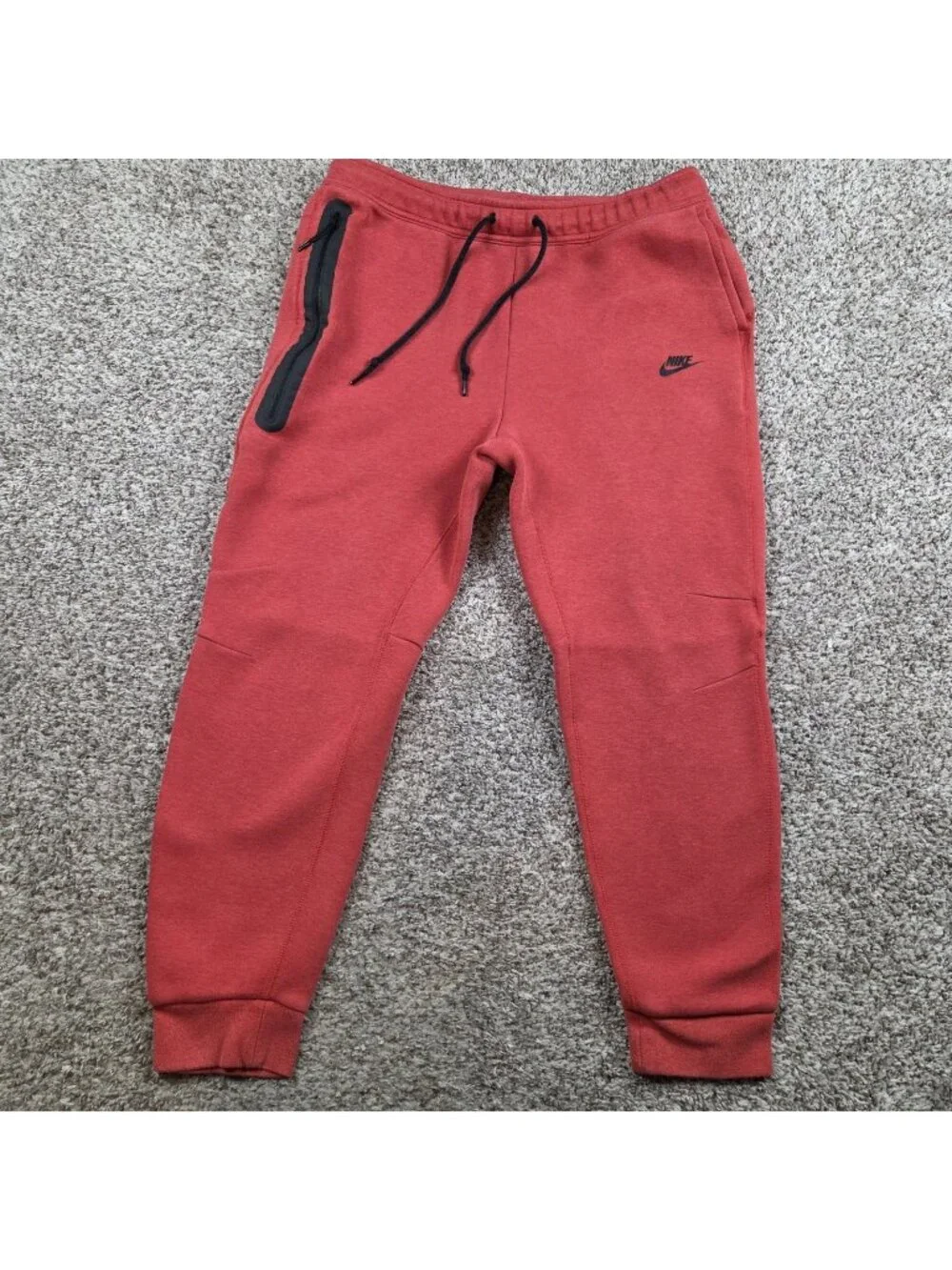 Nike Tech Fleece Joggers Sweatpants Men's XL Red Track Pants Flaw